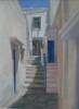 Steps in Syros. Oil on canvas. Available