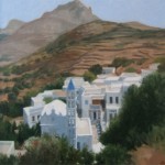 Smardakito, Tinos, Greece: Oil on board. Size: 12 x 12in (30 x 30cm). Available
