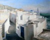 Emporio Santorini: Oil on Canvas. Size: 16 x 20in (41 x 51cm). Available