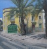 Palm Trees, Faro. Oil on canvas. Size: 12 x 12in (30 x 30cm). Available