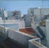 Roofs, Olhao. Oil on canvas. Size: 12 x 12in (30 x 30cm). Available