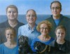 The Brooke Family with their Dogs. Equivalent commission £6,000