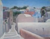 Finikia, Santorini: oil on canvas. Size: 28 x 36in (71 x 91cm). Available