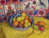 Fruit with Indian Embroidery, 16 x 20 ins (£800).