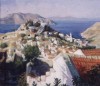 Panorama of Symi: Oil on canvas. Available
