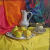 Still Life with Scarves: Oil