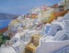 View of Santorini: oil on canvas. Size: 28 x 36in (71 x 91cm). Available