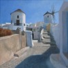 Windmills, Santorini, 20 x 20ins, (£950)