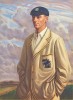 English Cricket Captain: Oil on canvas. Size: 30 x 20in (76 x 51cm)