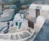 Greek Houses: Oil on Canvas. Size: 20 x 24in (51 x 61cm). Sold