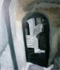 Dark Passage, Santorini: Oil on board. Size: 12 x 10in (31 x 25cm). Available