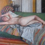 Reclining Nude : Pastel. Size: 20 x 23in (51 x 58cm) 1977Available