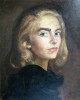 Portrait Head: Oil on canvas. Size 20 x 16 in (51 x 38 cm)