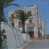 Tarifa Palm Trees: Oil on canvas