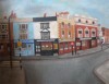 Street in Islington : Oil on Canvas. Size: 28 x 36in (71 x 91cm). Available