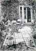 Drawing of a Garden: Charcoal. Size: 40 x 30in (102 x 76cm). Available